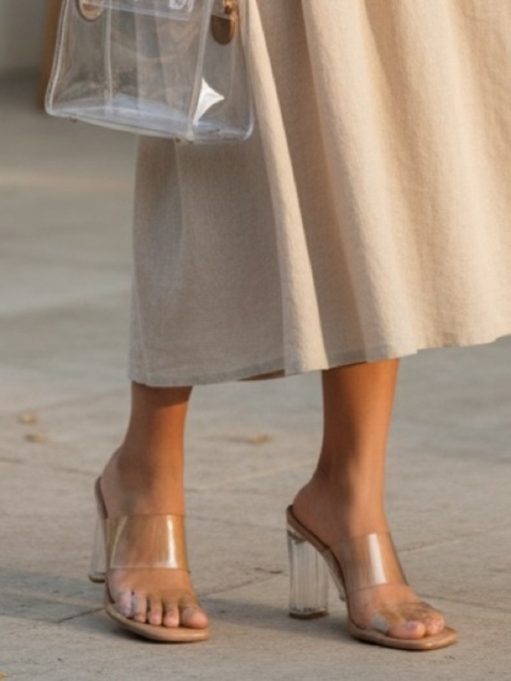 Zara Basic Collection Clear Strap and Heel size 36